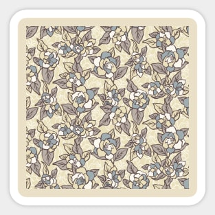 Beige Camellias Sticker